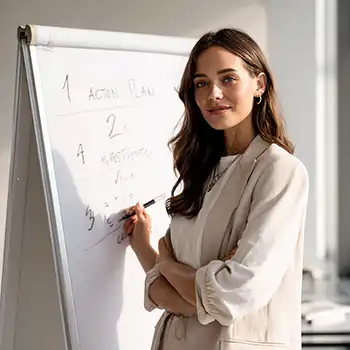 Hand holding a compass and pointing the way